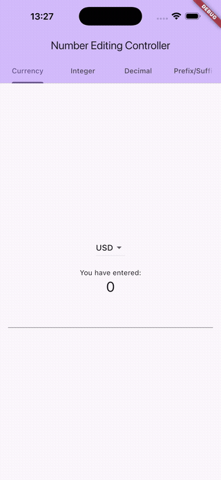 Currency formatting demo