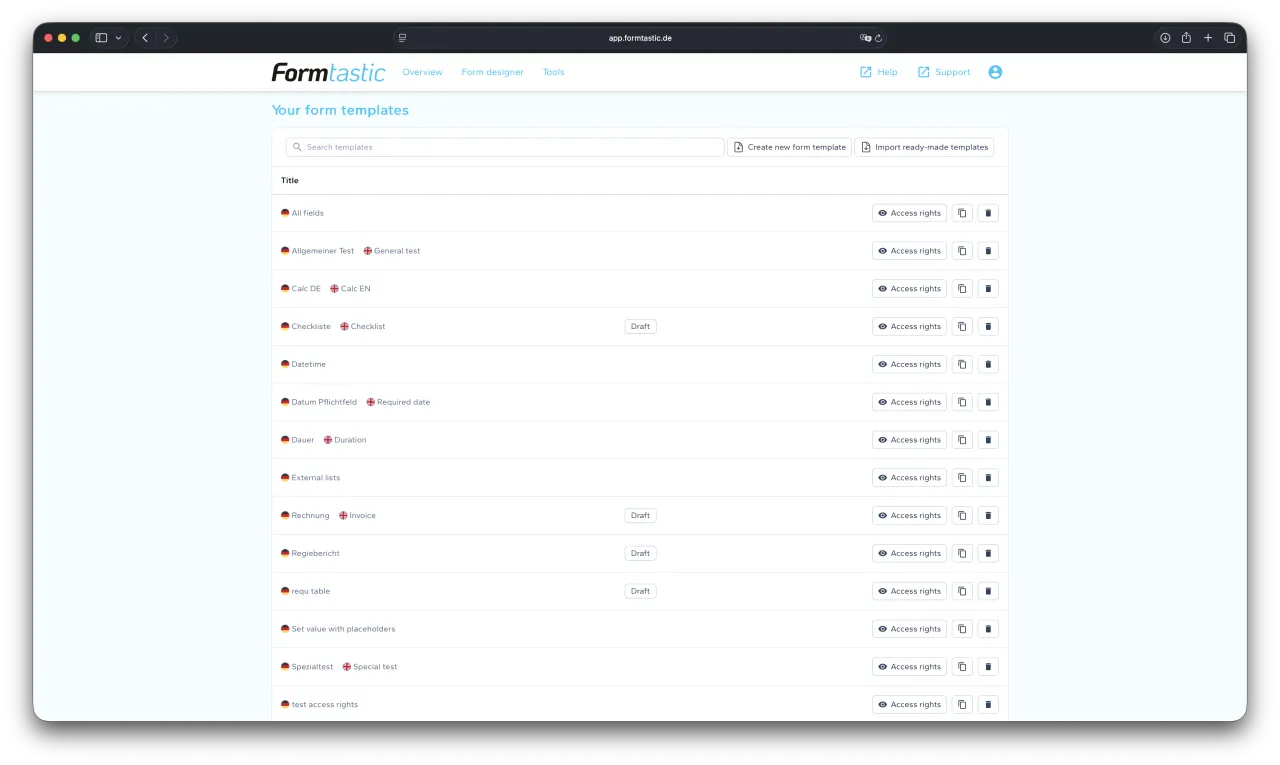Templates List