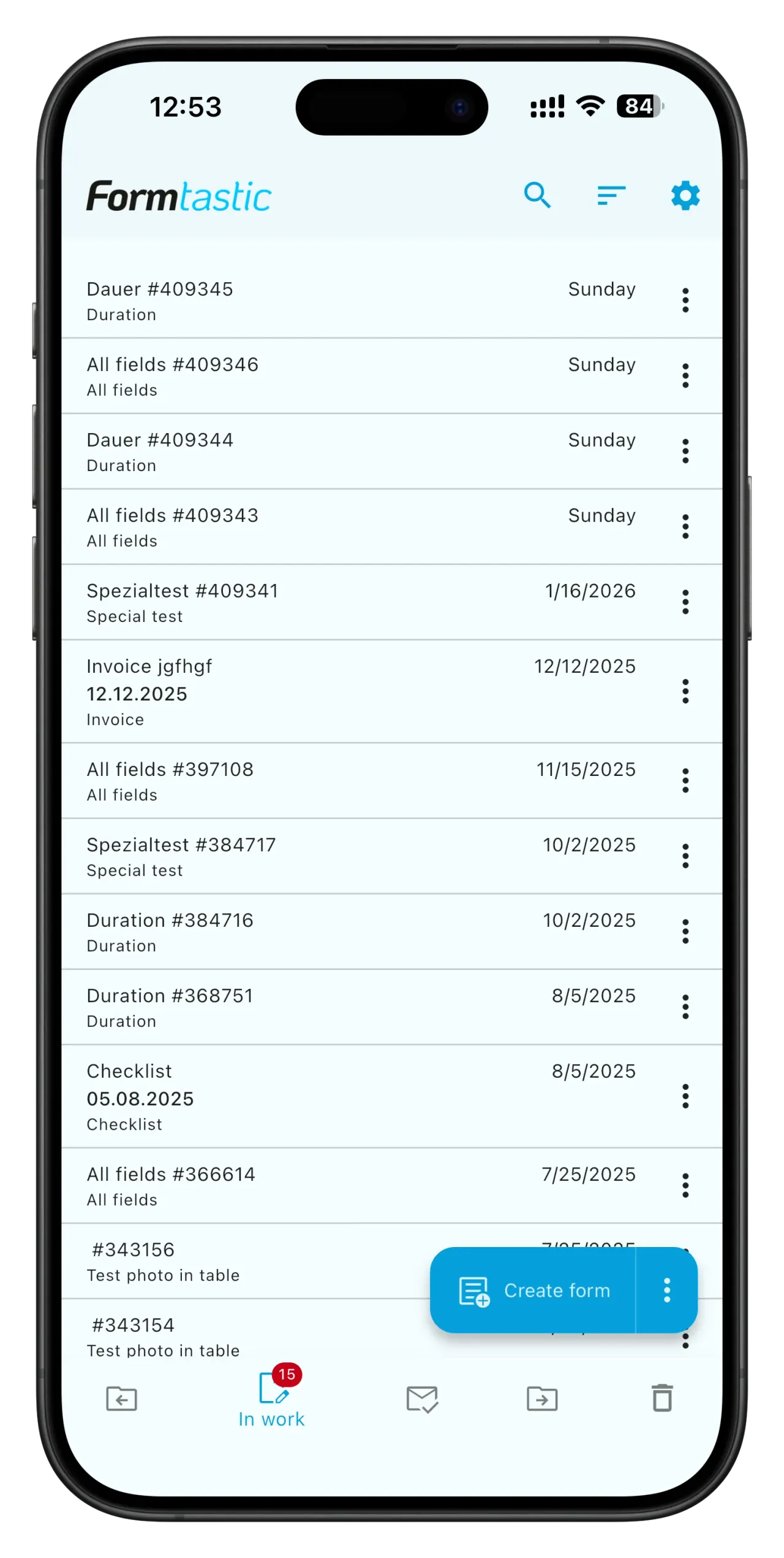 List of Documents
