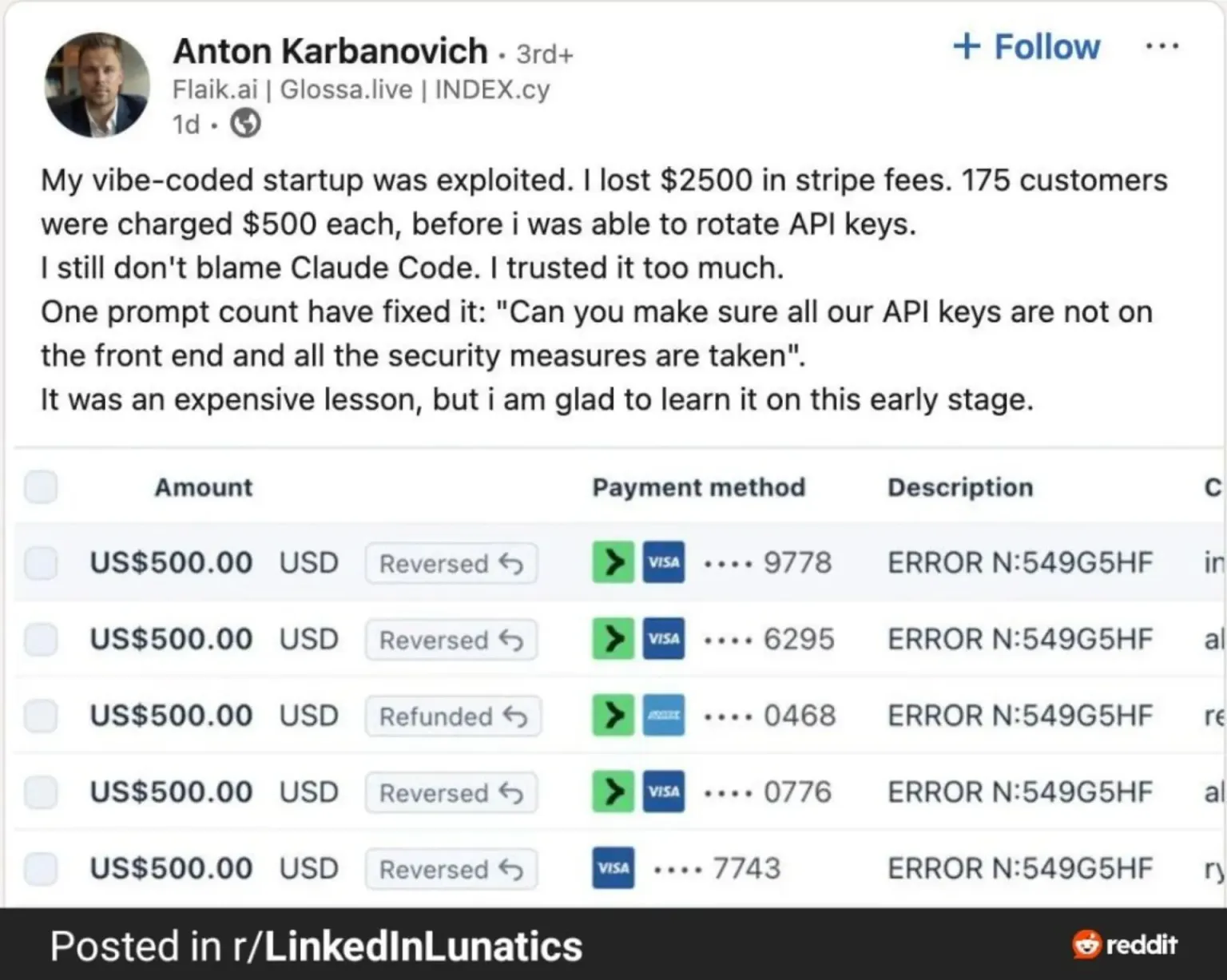 Deploying unaudited AI-generated code to production